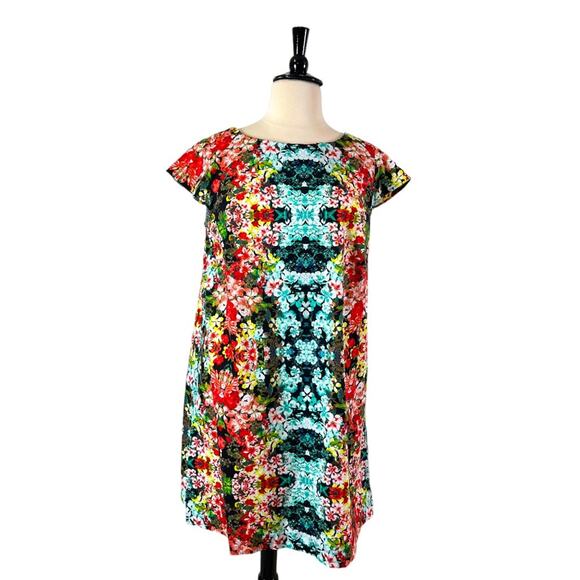 R&K Originals Sheath Dress Cap Sleeves Pink Floral Multi Women’s Plus Size 18W - Picture 1 of 10